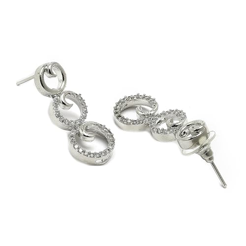 Elegant Rhodium American Diamonds Necklace Set